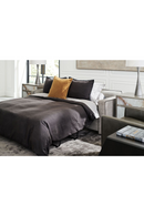 Mesita de Noche de Níquel Cepillado y Piedra Natural | Caracole Gem L | Oroa.es