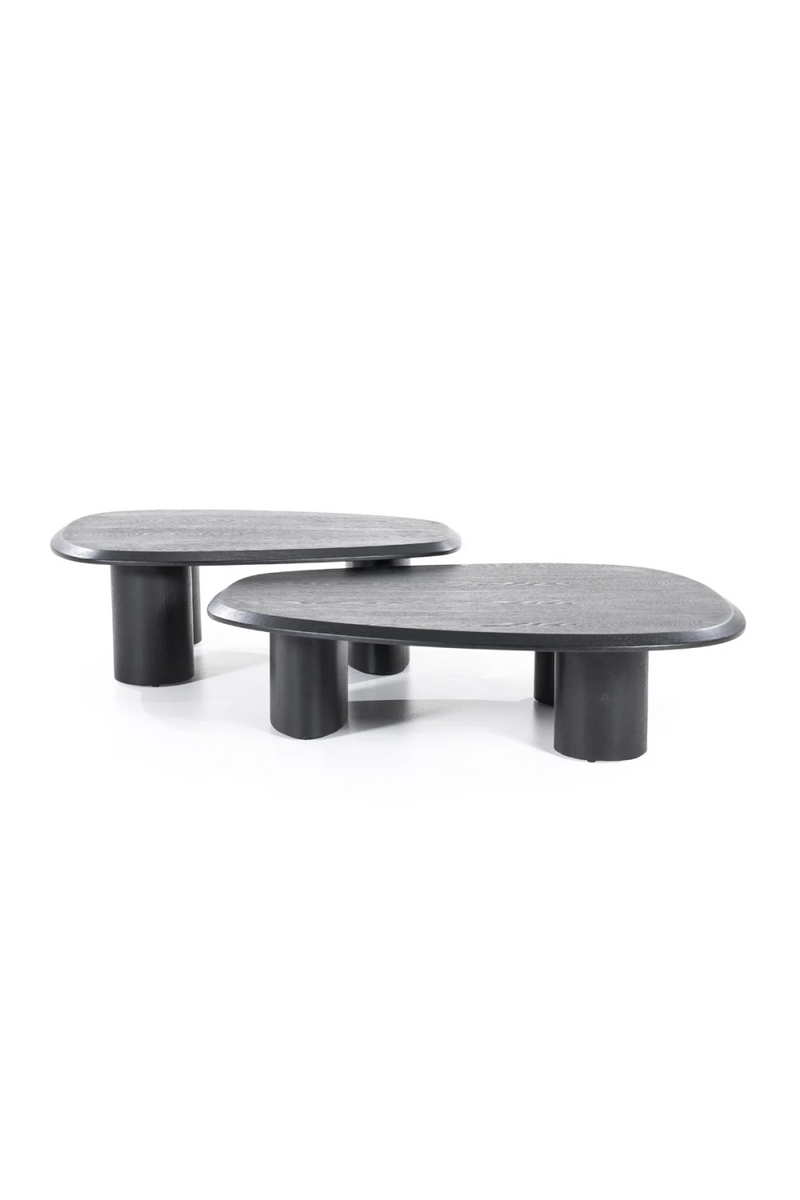 Mesa de Centro de Chapa de Roble Negra 96x78 cm | Oroa Home Walter | Oroa.es