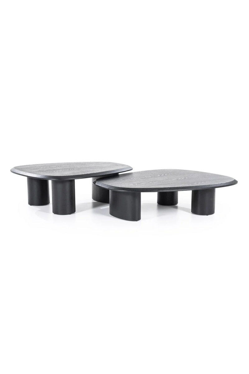 Mesa de Centro de Chapa de Roble Negra 96x78 cm | Oroa Home Walter | Oroa.es