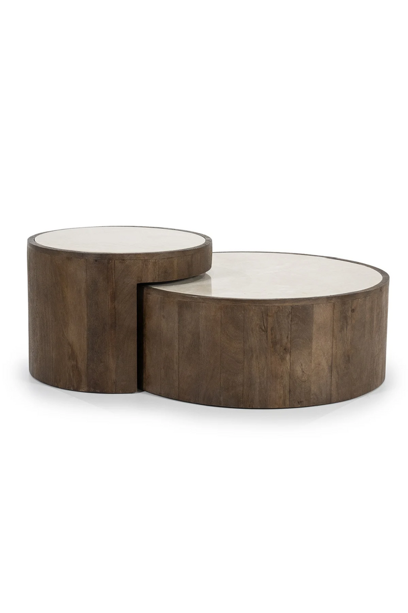 Mesa de Centro de Mármol y Madera (Set de 2) | Oroa Home Hazel | Oroa.es