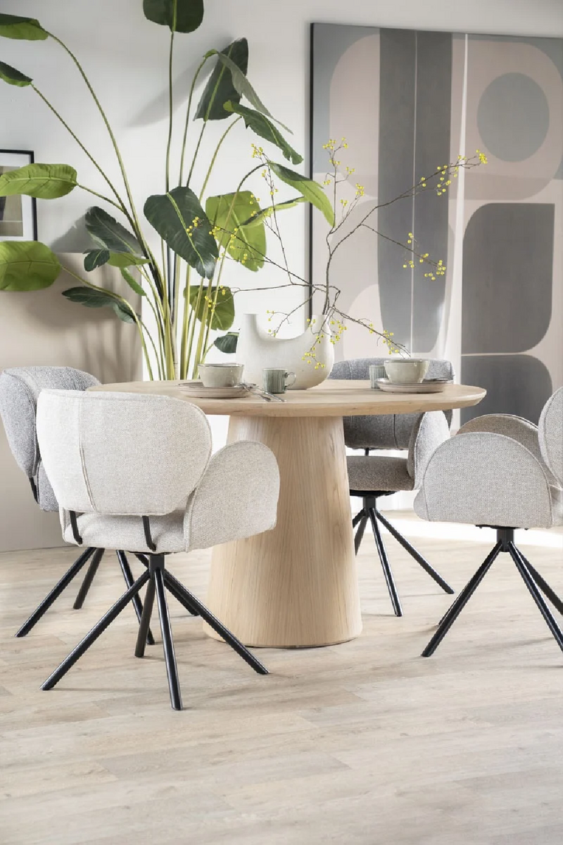 Silla de Comedor con Reposabrazos Beige | Oroa Home Rosalin | Oroa.es