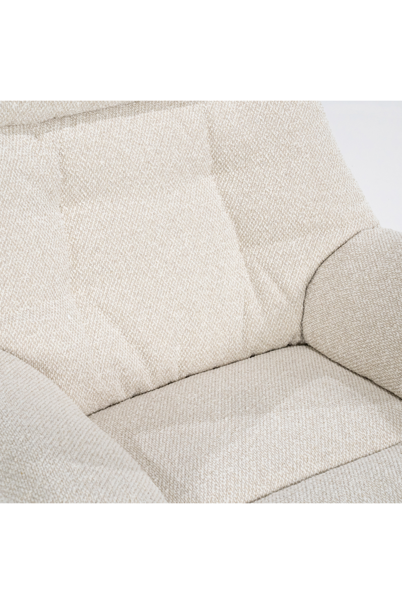 Sillón de Tejido Beige Salerno con Reposapiés | OROA Home Caleb | Oroa.es