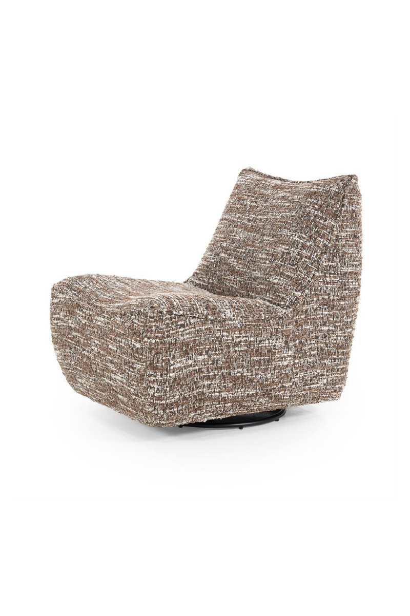 Sillón Giratorio de Tejido Marrón Barkley | OROA Home Loys | Oroa.es