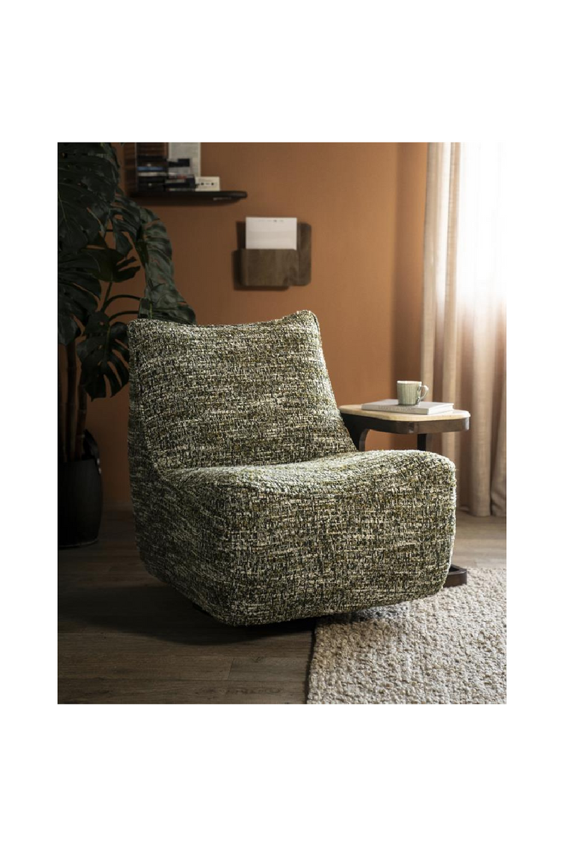 Sillón Giratorio de Tejido Verde Barkley | OROA Home Loys | Oroa.es