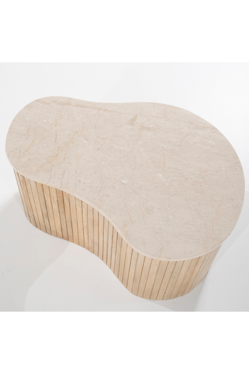 Mesa Auxiliar de Madera de Mango y Mármol | OROA Home Kira