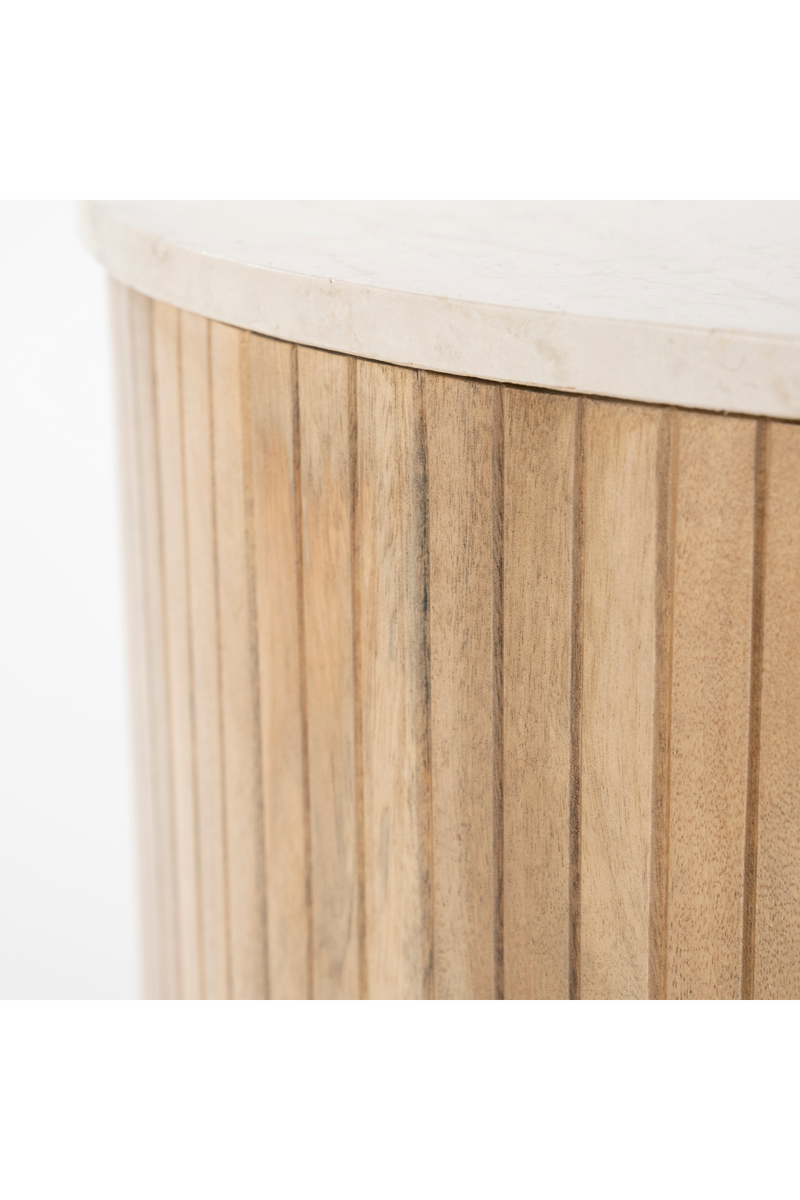 Mesa de Centro de Madera de Mango y Mármol | OROA Home Kira