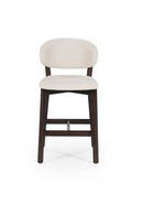 Taburete Madera de Roble Marrón y Tejido Beige | OROA Home Mikky | Oroa.es