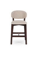 Taburete Madera de Roble Marrón y Tejido Taupe | OROA Home Mikky | Oroa.es