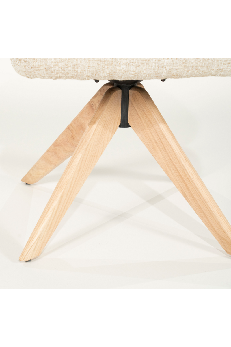 Sillón Giratorio con Base de Roble | OROA Home Connor | Oroa.es