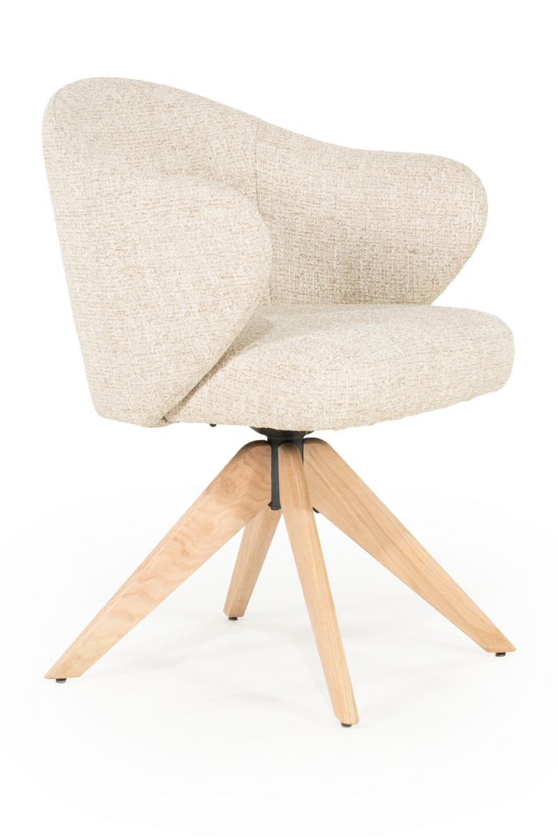 Sillón Giratorio con Base de Roble | OROA Home Connor | Oroa.es