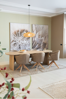 Sillón Giratorio con Base de Roble | OROA Home Connor | Oroa.es