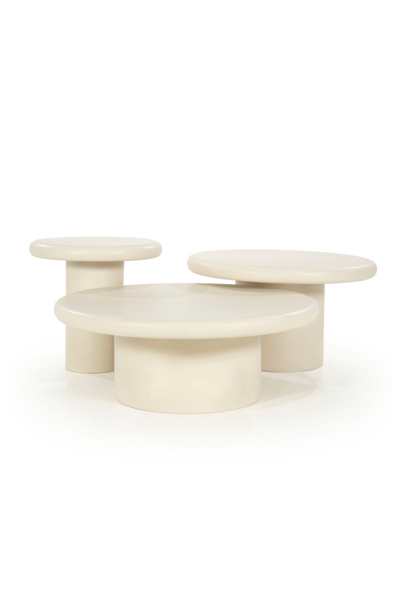 Mesa de Centro Redonda Blanca | OROA Home Jade | Oroa.es