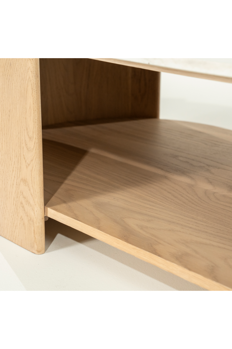 Mesa de Centro Ovalada de Mármol Blanco | OROA Home Don | Oroa.es