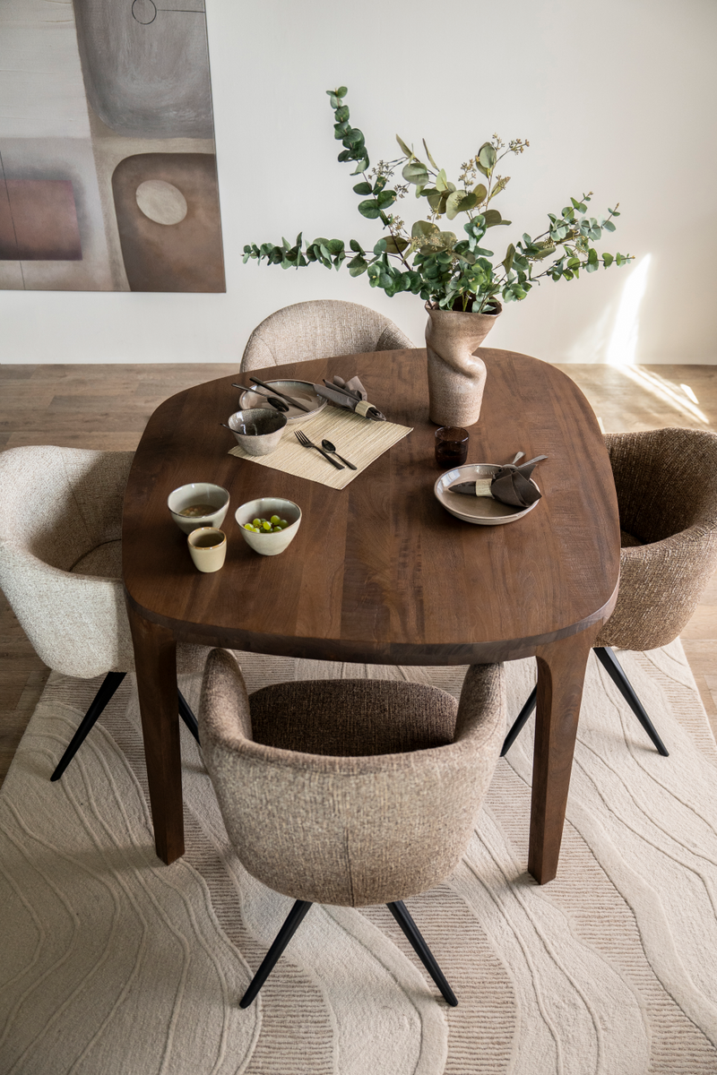 Mesa de Comedor de Madera de Mango Pulida | OROA Home Taylor | Oroa.es