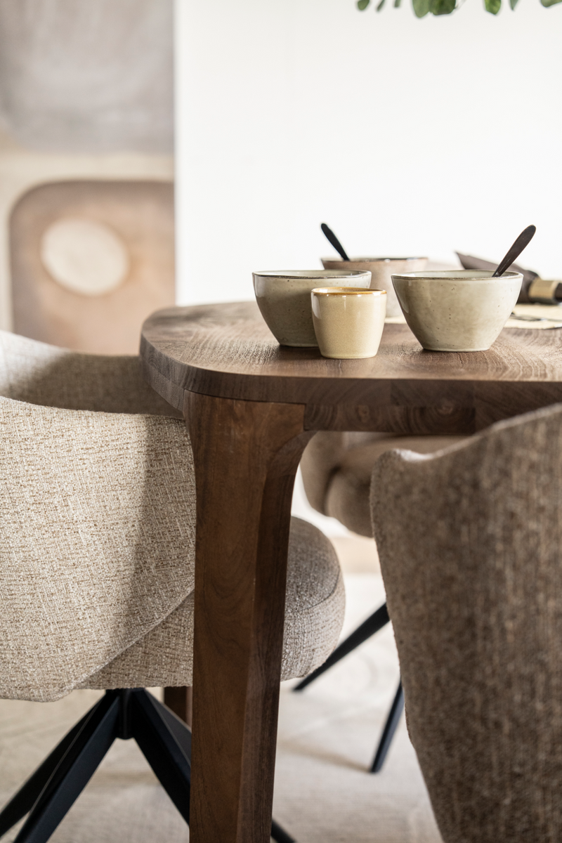 Mesa de Comedor de Madera de Mango Pulida | OROA Home Taylor | Oroa.es