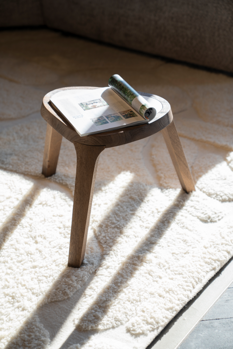 Mesa Auxiliar Triangular de Mármol Blanco | OROA Home Fred