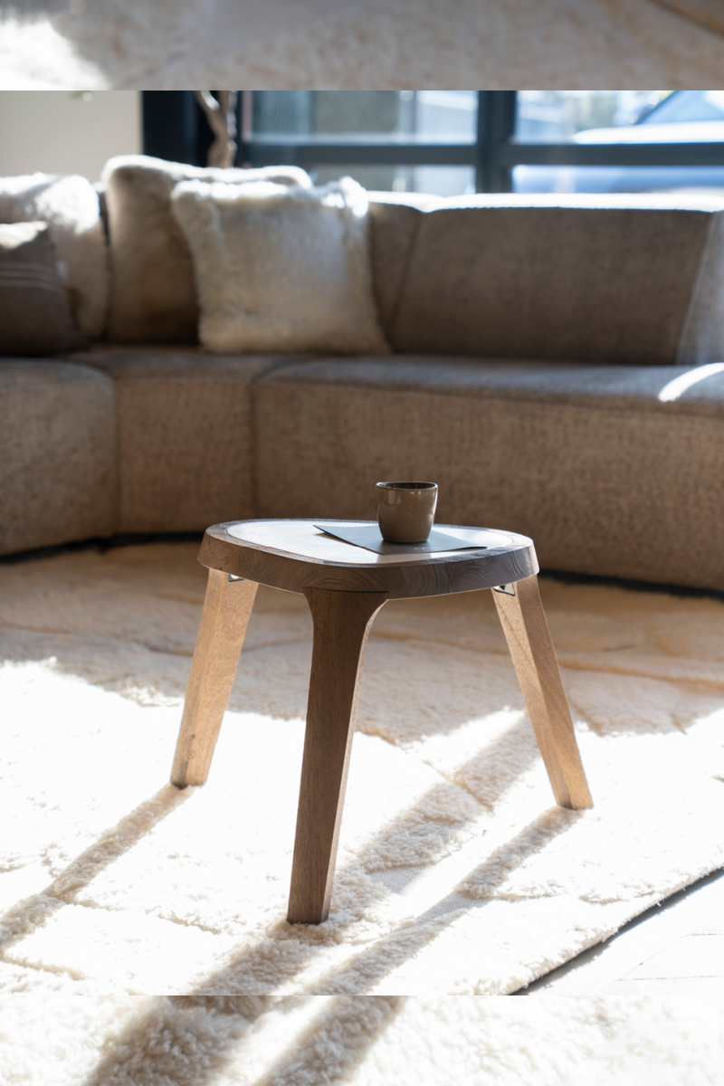 Mesa Auxiliar Triangular de Mármol Blanco | OROA Home Fred