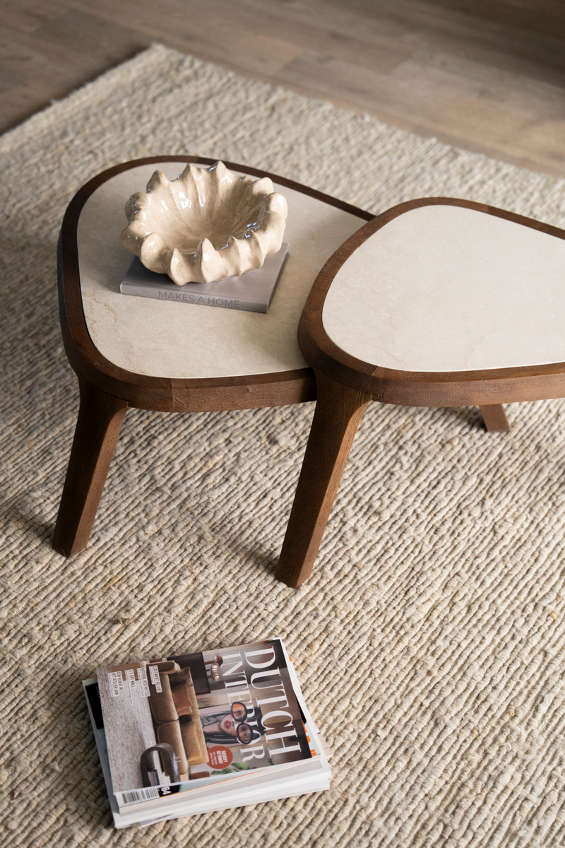 Mesa de Centro con Tablero de  Mármol Blanco | OROA Home Fred | Oroa.es