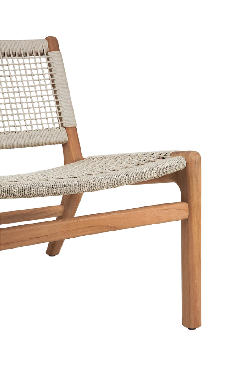 Sillón de Jardín de Teca y Cuerda de Fibra | Ethnicraft Jack Woven | Oroa.es