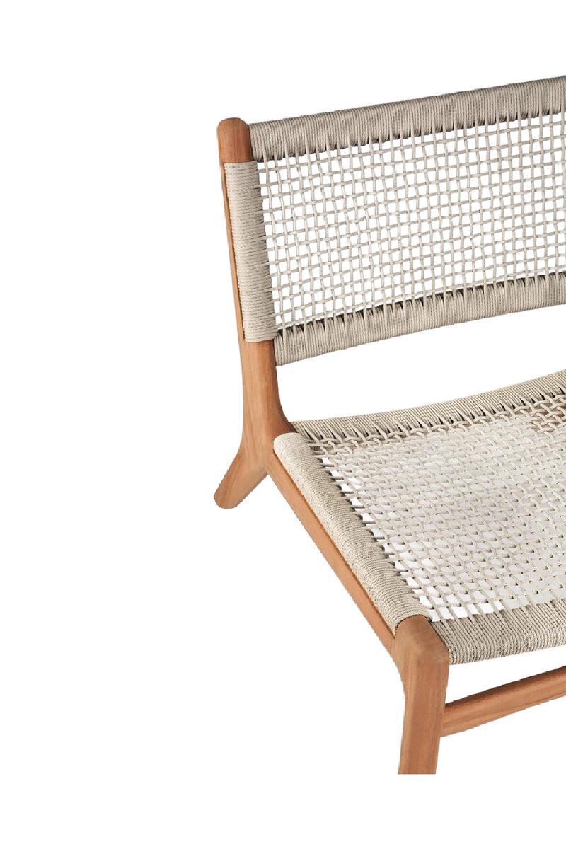 Sillón de Jardín de Teca y Cuerda de Fibra | Ethnicraft Jack Woven | Oroa.es