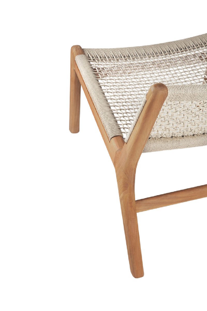 Sillón de Jardín de Teca y Cuerda de Fibra | Ethnicraft Jack Woven | Oroa.es