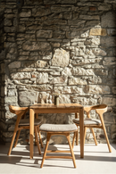 Mesa de Comedor Cuadrada Exterior de Teca Natural | Ethnicraft Bok | Oroa.es