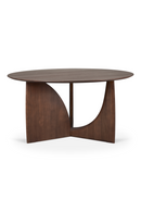Mesa de Comedor Redonda de Teca Marrón | Ethnicraft Geometric | Oroa.es