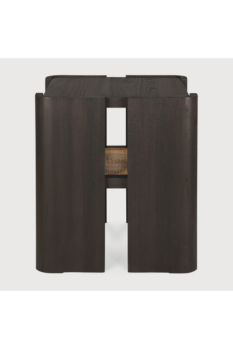 Mesa Auxiliar de Teca Marrón | Ethnicraft Panel | Oroa.es