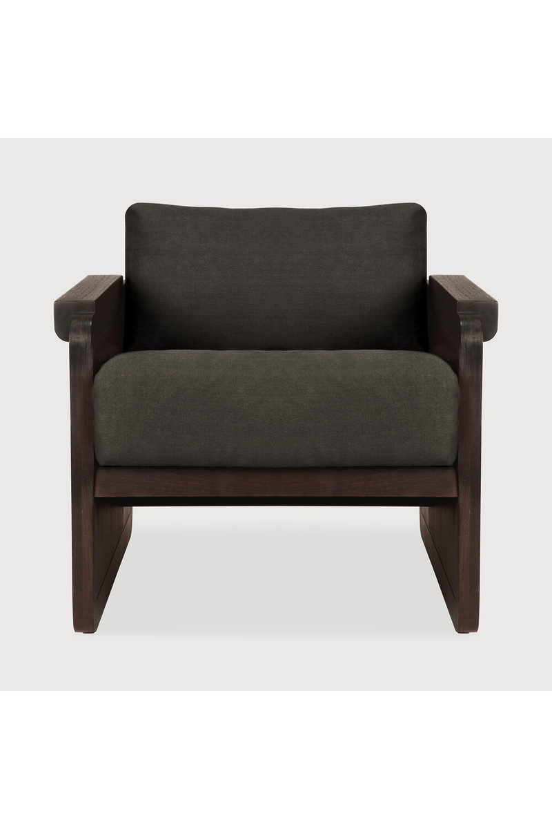 Sillón de Teca Marrón con Cojines | Ethnicraft Panel | Oroa.es