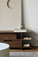 Mueble de TV de Teca Marrón (2 Cajones) | Ethnicraft Kabuki | Oroa.es