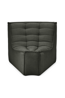 Sofá de Esquina Modular de Tapizado Verde | Ethnicraft N701 | Oroa.es