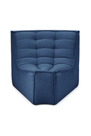 Sofá de Esquina Modular de Tapizado Azul | Ethnicraft N701 | Oroa.es