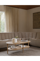 Sofá de Esquina Modular de Tapizado Ecru | Ethnicraft N701 | Oroa.es