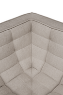 Sofá de Esquina Modular de Tapizado Ecru | Ethnicraft N701 | Oroa.es