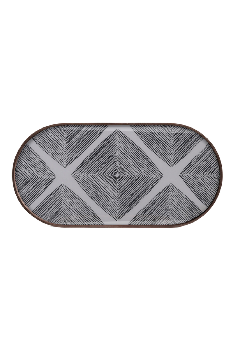 Bandeja de Vidrio Oblonga Slate | Ethnicraft Linear Squares M | Oroa.es