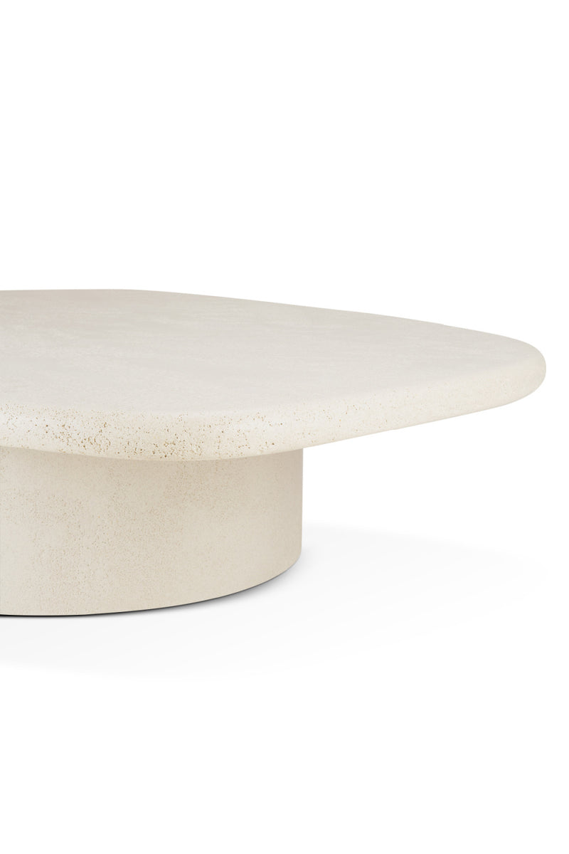 Mesa de Centro Guijarro de Microcement Blanco | Ethnicraft Elements | Oroa.es