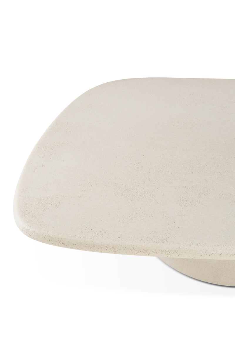 Mesa de Centro Guijarro de Microcement Blanco | Ethnicraft Elements | Oroa.es