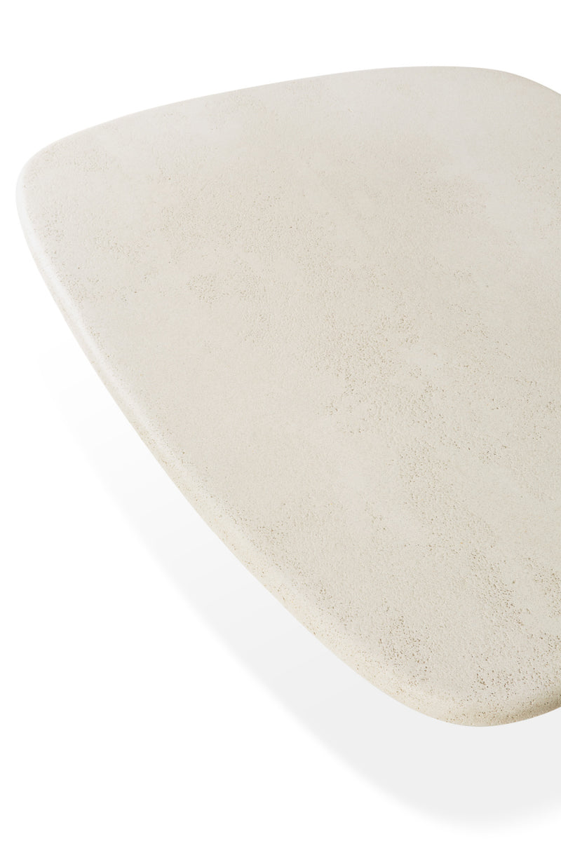 Mesa de Centro Guijarro de Microcement Blanco | Ethnicraft Elements | Oroa.es