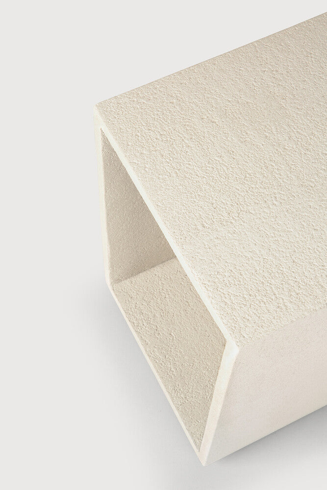 Mesita de Noche de Microcemento Blanco | Ethnicraft Elements | Oroa.es