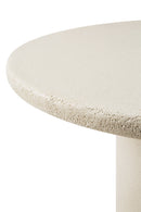 Mesa de Comedor Redonda de Microcement Blanco | Ethnicraft Elements | Oroa.es