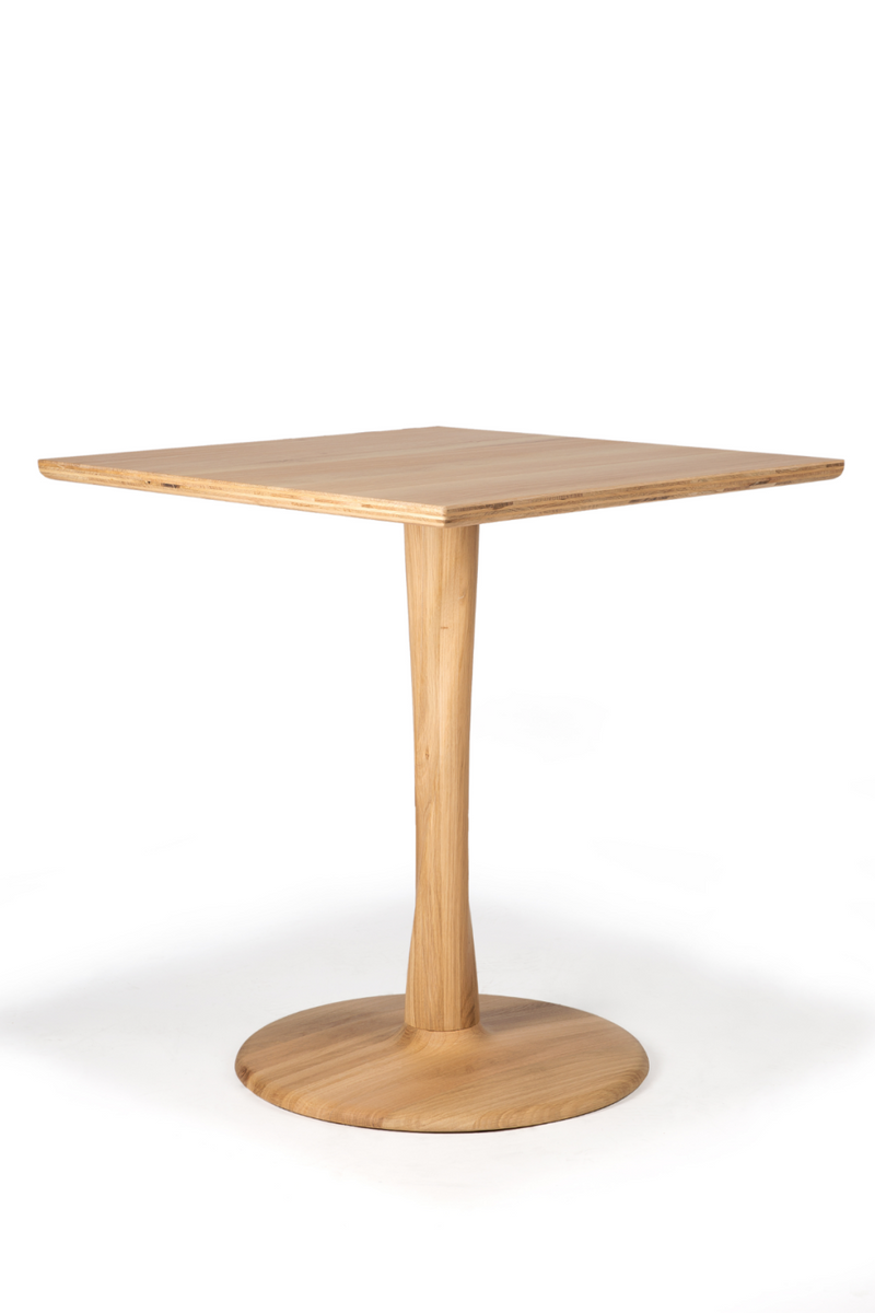 Mesa de Comedor Cuadrada con Pedestal | Ethnicraft Torsion | Oroa.es