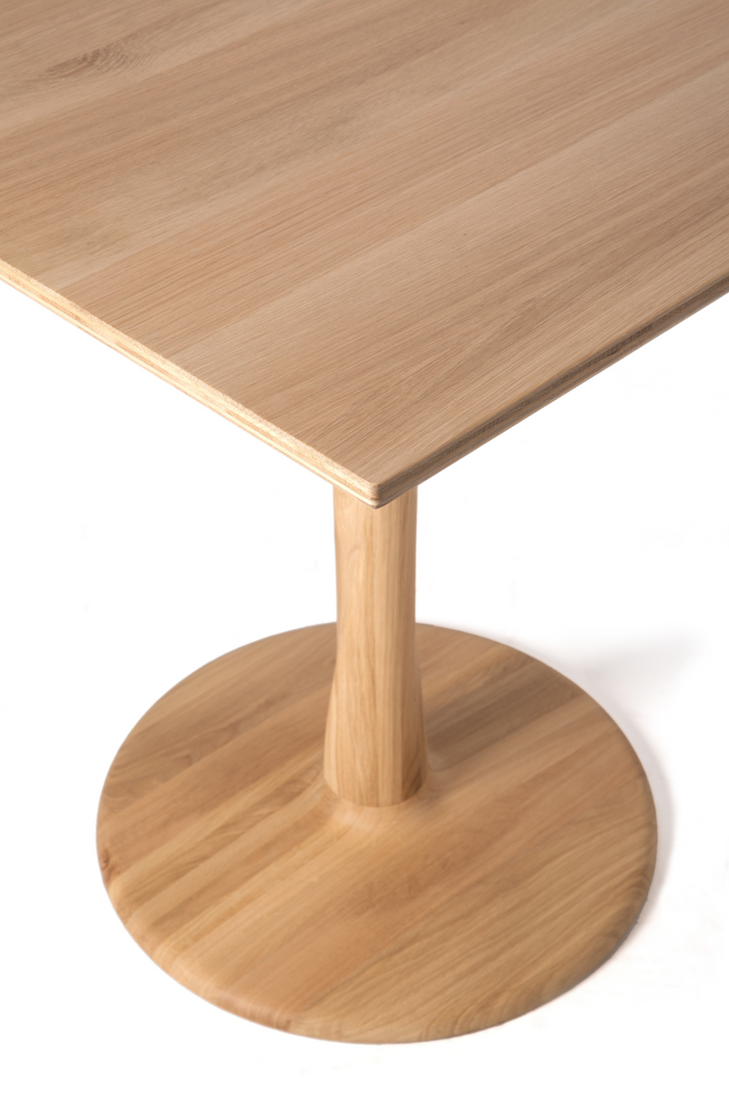 Mesa de Comedor Cuadrada con Pedestal | Ethnicraft Torsion | Oroa.es