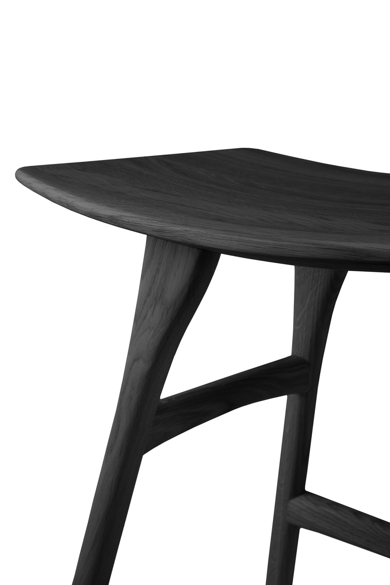 Taburete de Comedor de Roble Negro | Ethnicraft Osso | Oroa.es