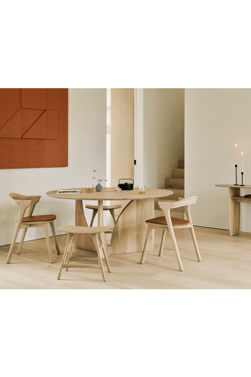 Mesa de Comedor Redonda de Roble | Ethnicraft Geometric | Oroa.es