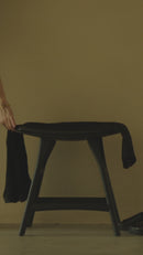 Taburete de Roble Negro y Piel | Ethnicraft Osso | Oroa.es