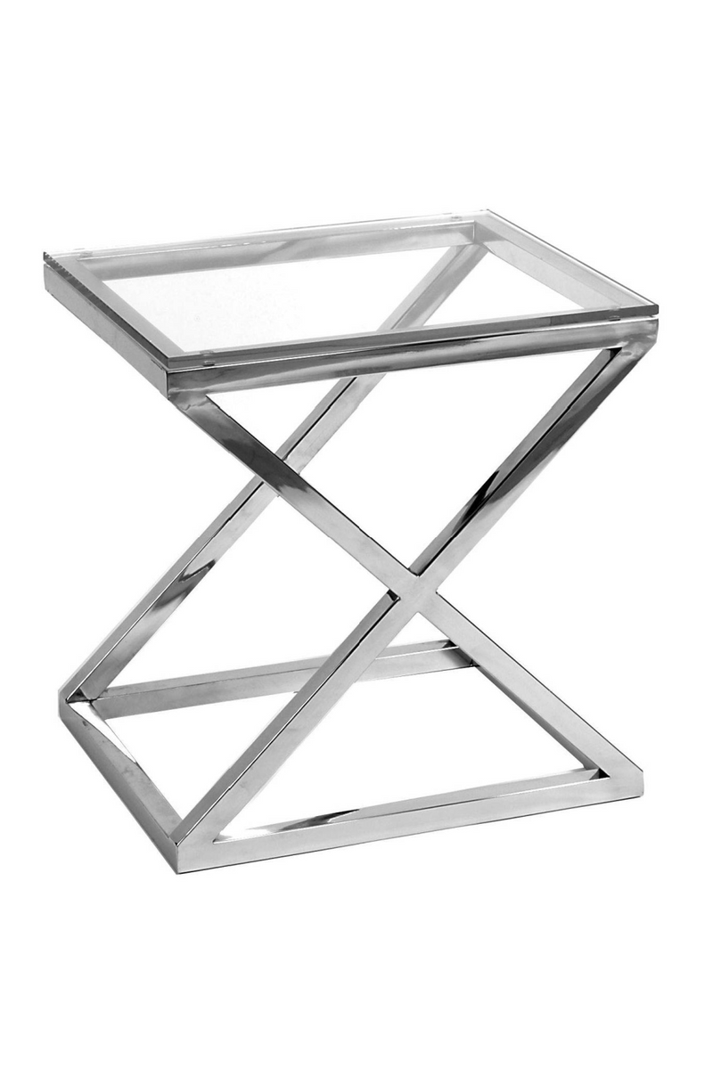 Mesa Auxiliar de Cristal | Eichholtz Criss Cross | OROA.es