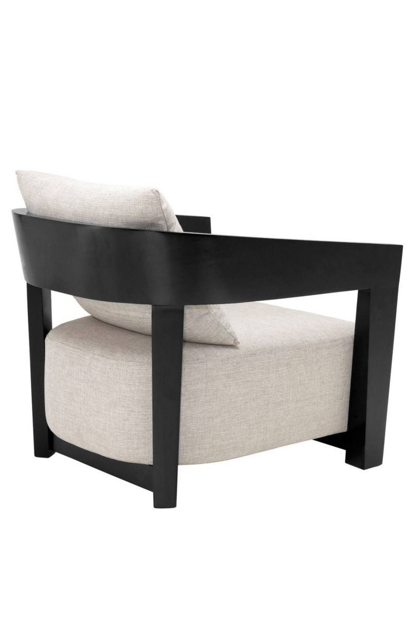 Sillón Negro Con Respaldar de Cojin | Eichholtz Rubautelli | OROA.es