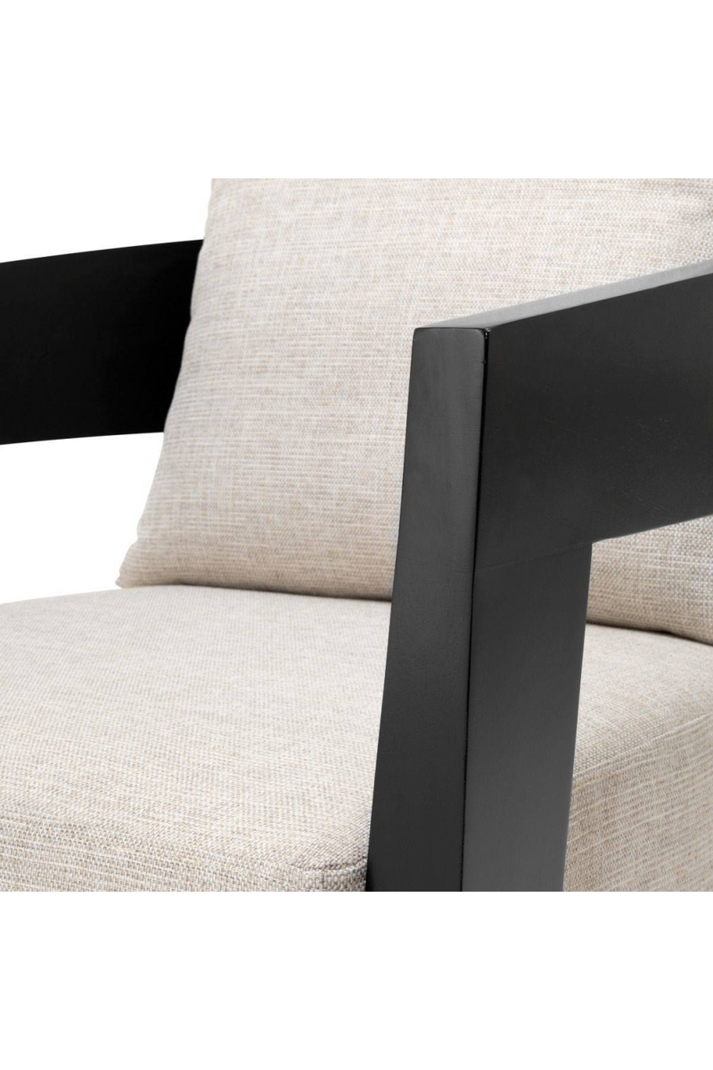 Sillón Negro Con Respaldar de Cojin | Eichholtz Rubautelli | OROA.es