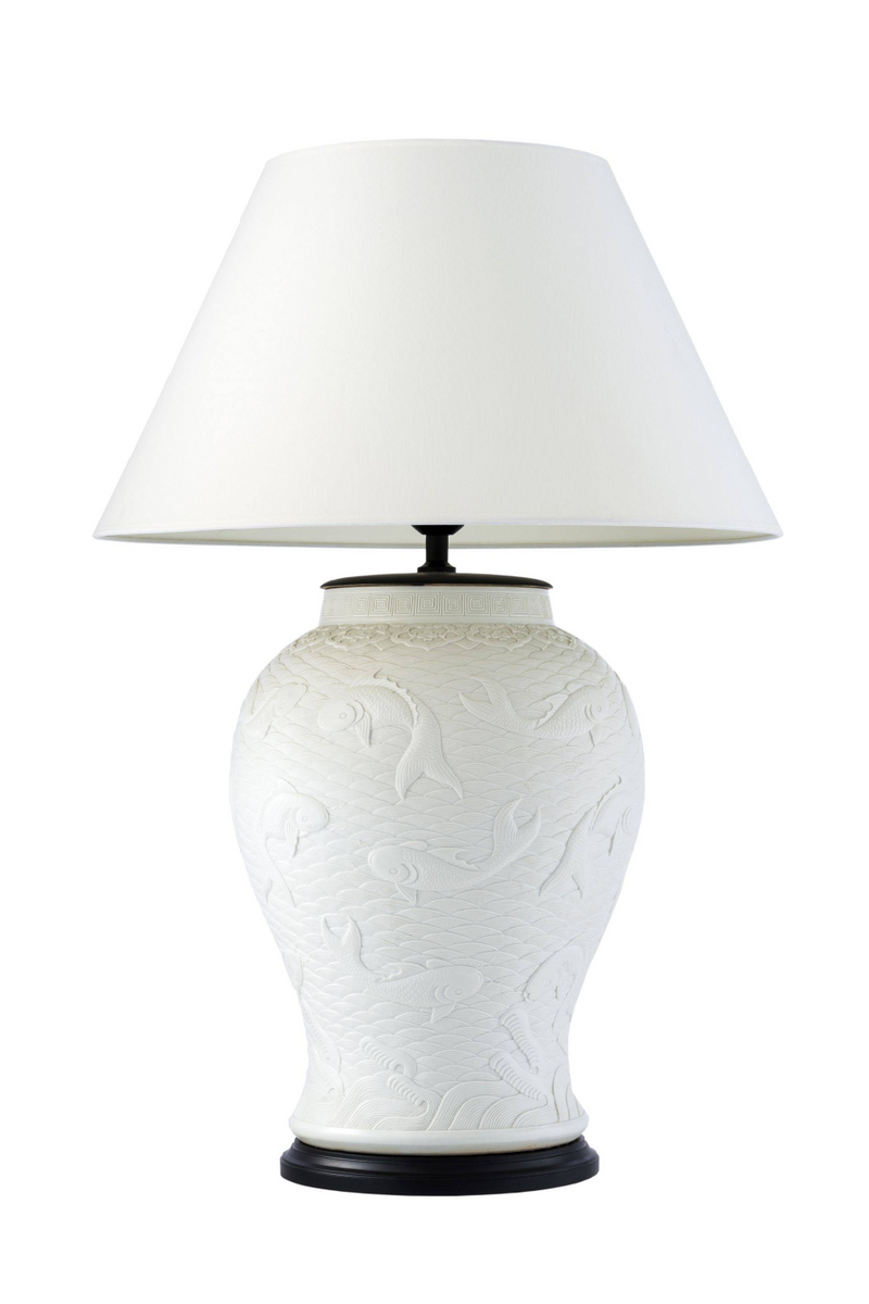 Lámpara de Mesa de Cerámica Blanca | Eichholtz Dupoint | Oroa.es
