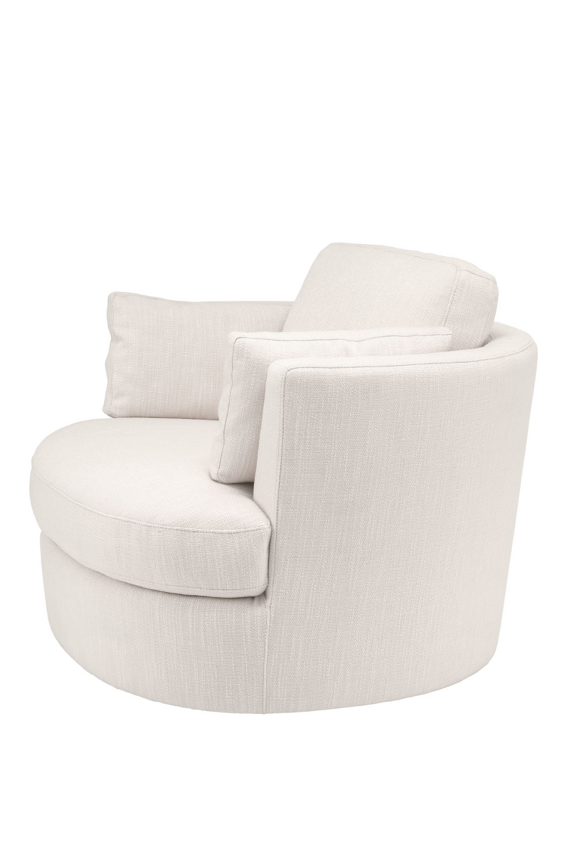 Silla Giratoria Beige Tapizada | Eichholtz Clarissa | OROA.es